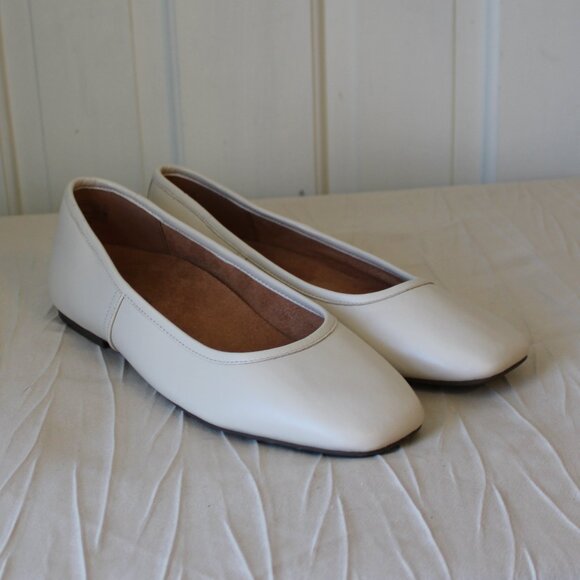 NEW Vionic Orinda Flats Ivory Leather sz 7.5 - Picture 2 of 12